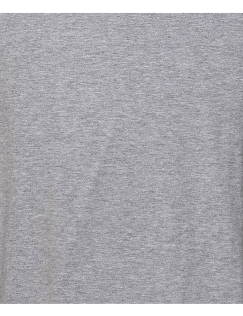 Grey Plain T-shirt - L