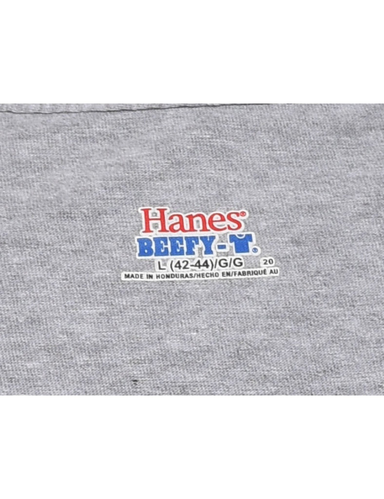 Grey Plain T-shirt - L