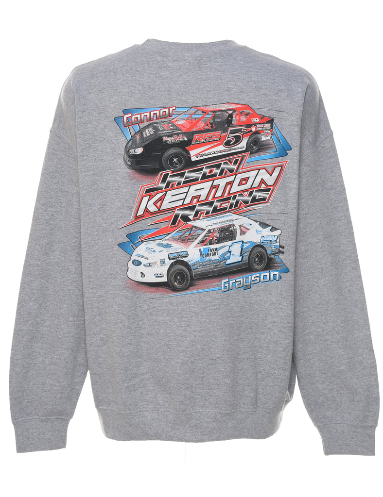 Grey Printed Sweatshirt - XL