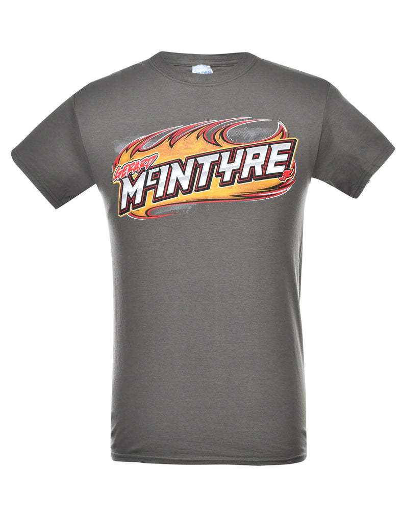 Grey Printed T-shirt - S