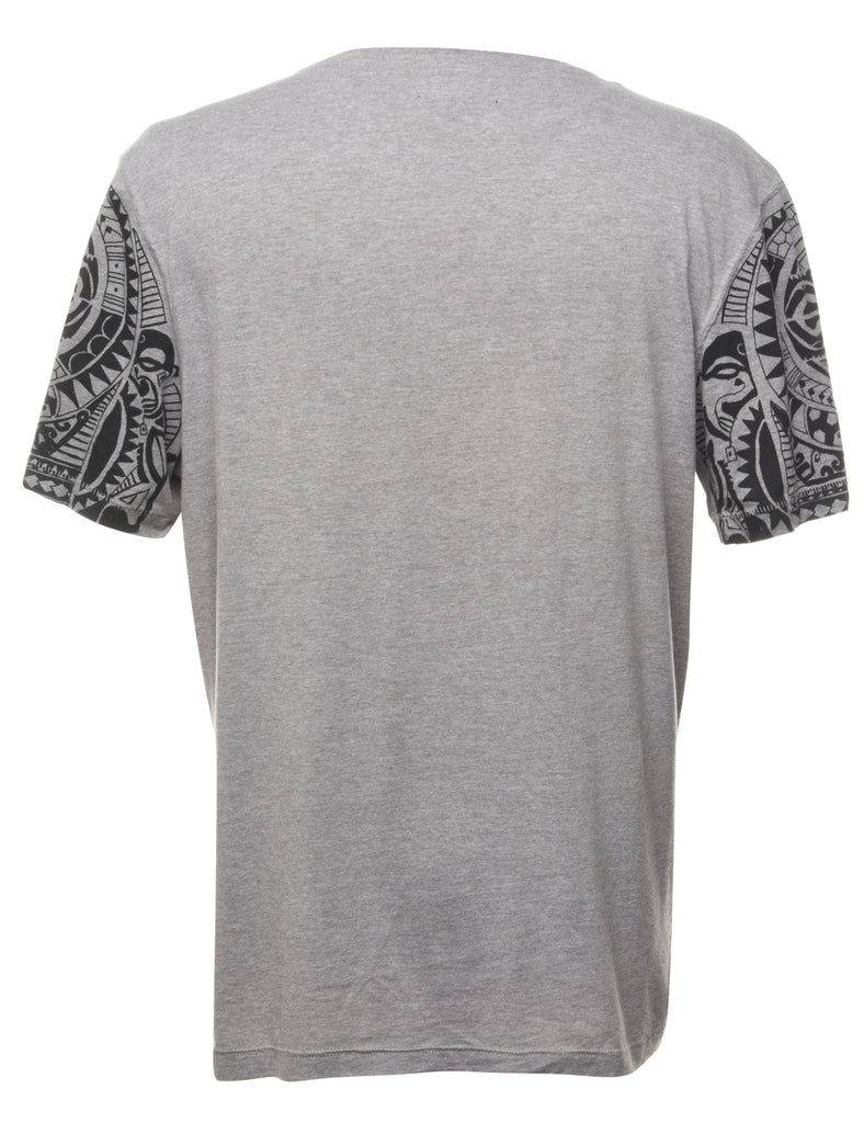 Grey Printed T-shirt - L