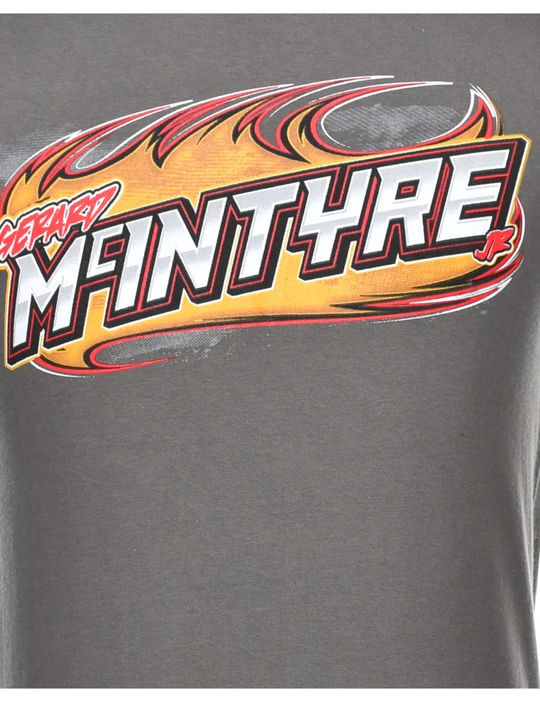 Grey Printed T-shirt - S