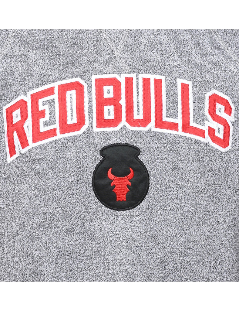 Grey & Red, Red Bulls Printed Sweatshirt - S