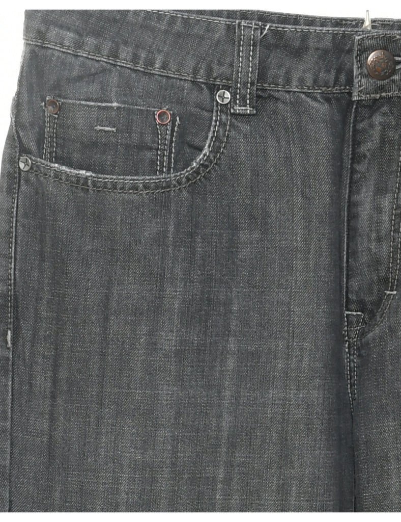 Grey Straight Fit Jeans - W33 L33