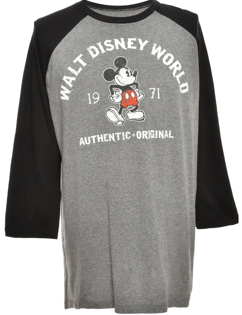 Grey Walt Disney Cartoon T-shirt - L
