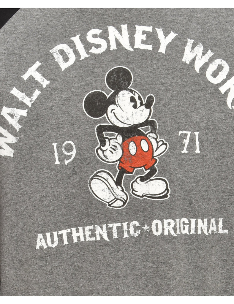 Grey Walt Disney Cartoon T-shirt - L