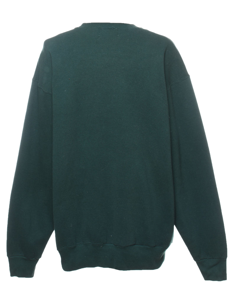 Guess Dark Green Embroidered Sweatshirt - XL