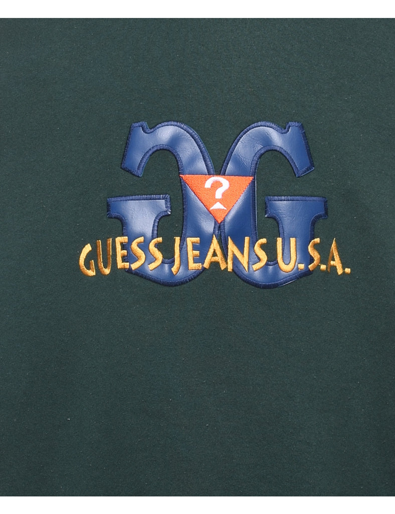 Guess Dark Green Embroidered Sweatshirt - XL