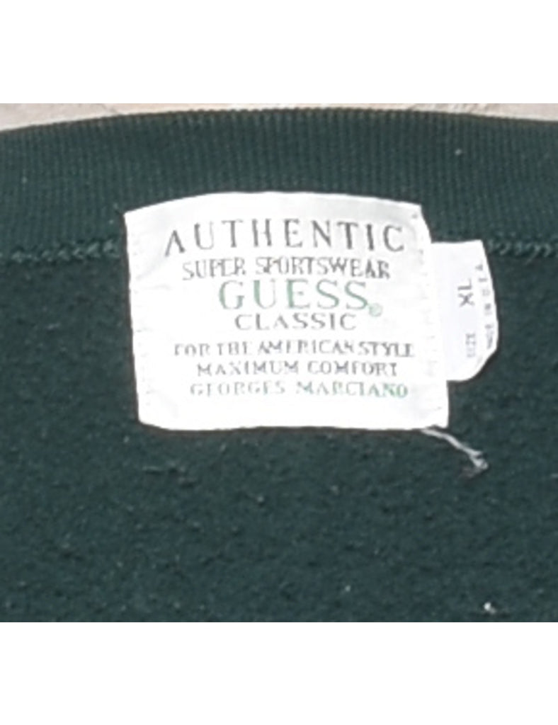 Guess Dark Green Embroidered Sweatshirt - XL