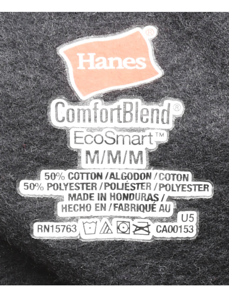 Hanes Black & Yellow Printed Hoodie - M