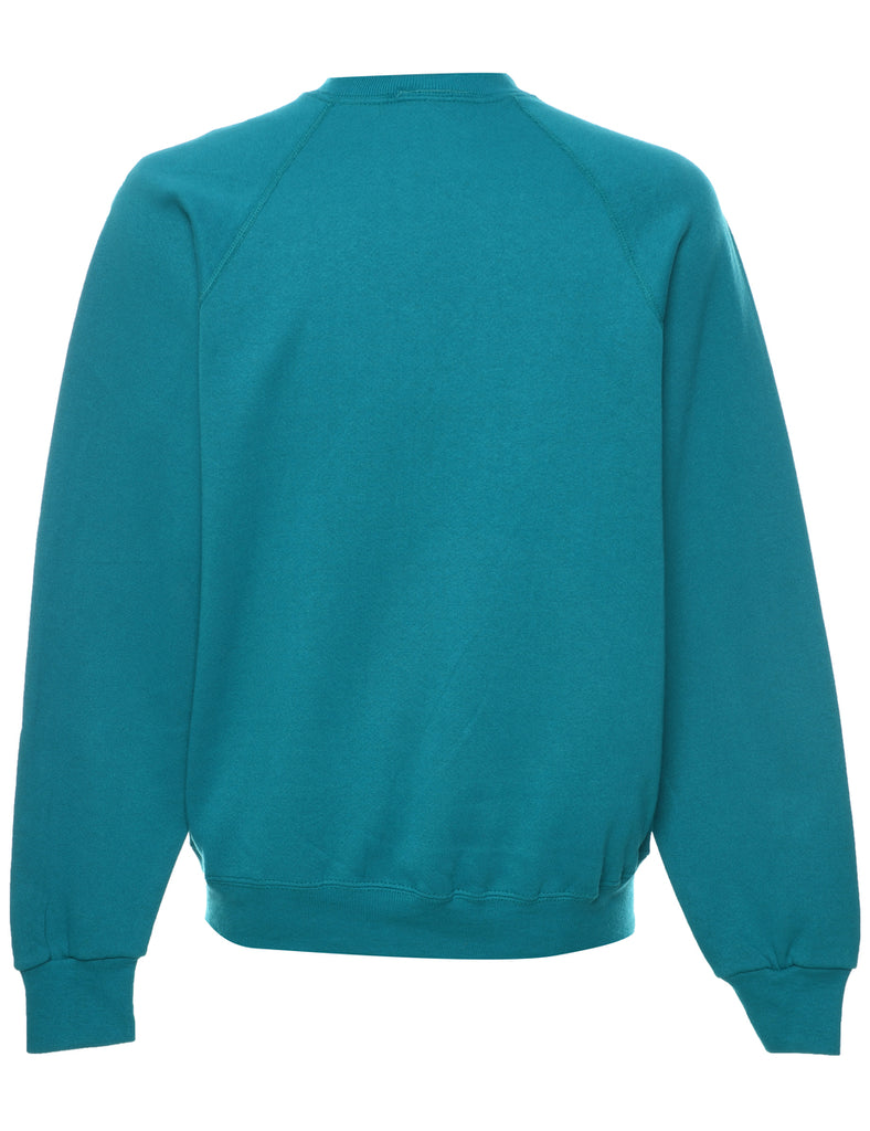 Happiness Is A Comfy Place To Lay Your Head Printed Sweatshirt - L