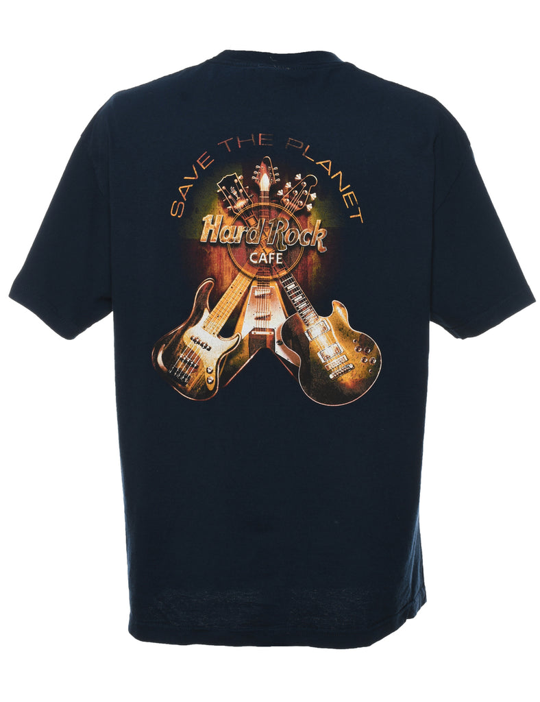 Hard Rock Cafe Design Printed T-shirt - XL