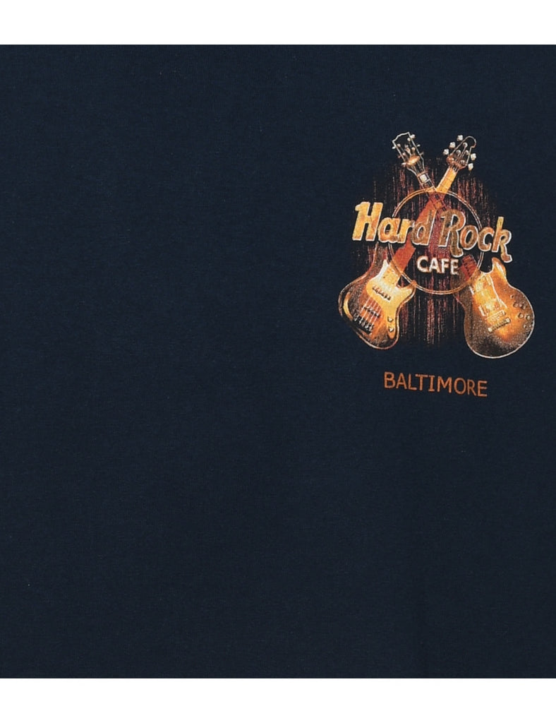 Hard Rock Cafe Design Printed T-shirt - XL