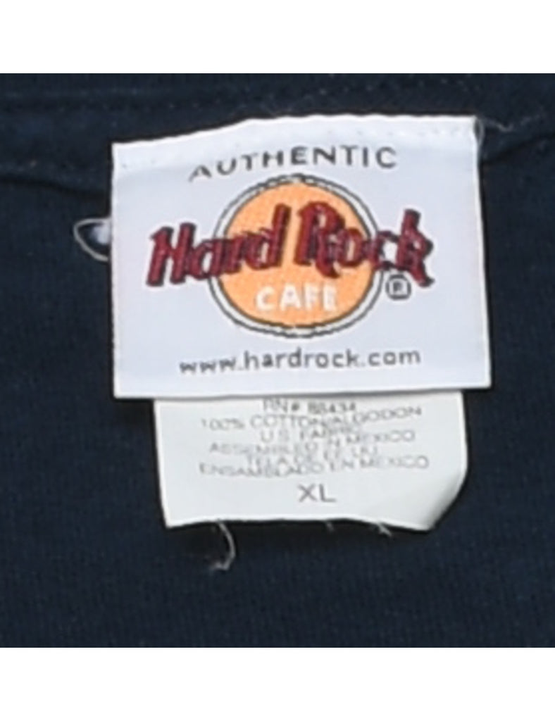 Hard Rock Cafe Design Printed T-shirt - XL