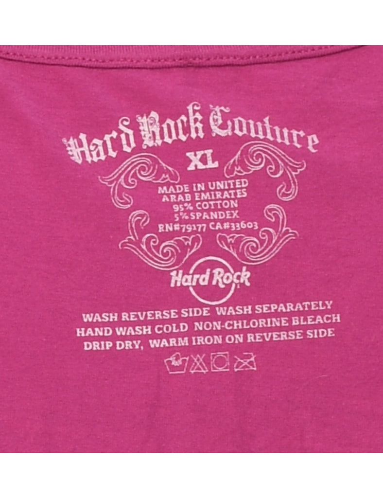 Hard Rock Cafe Printed Y2K T-Shirt - L