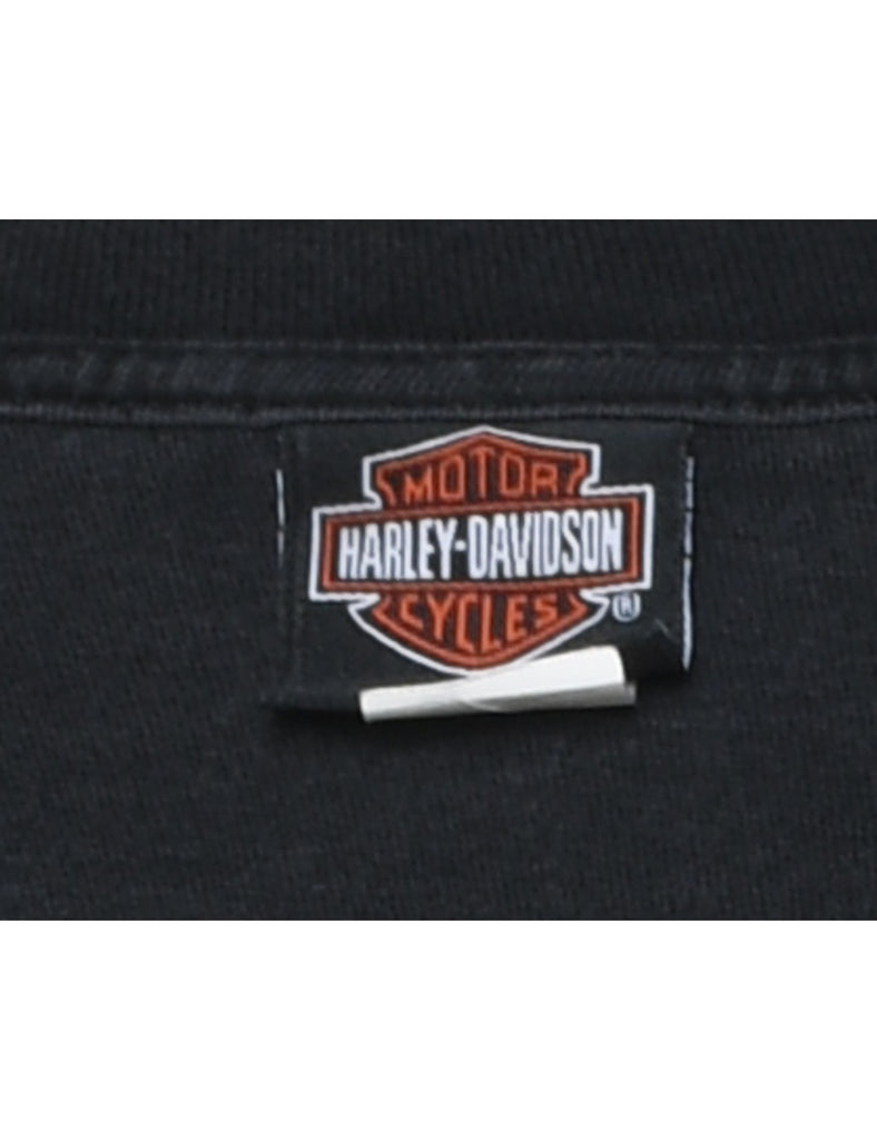 Harley Davidson Black Printed T-shirt - XL
