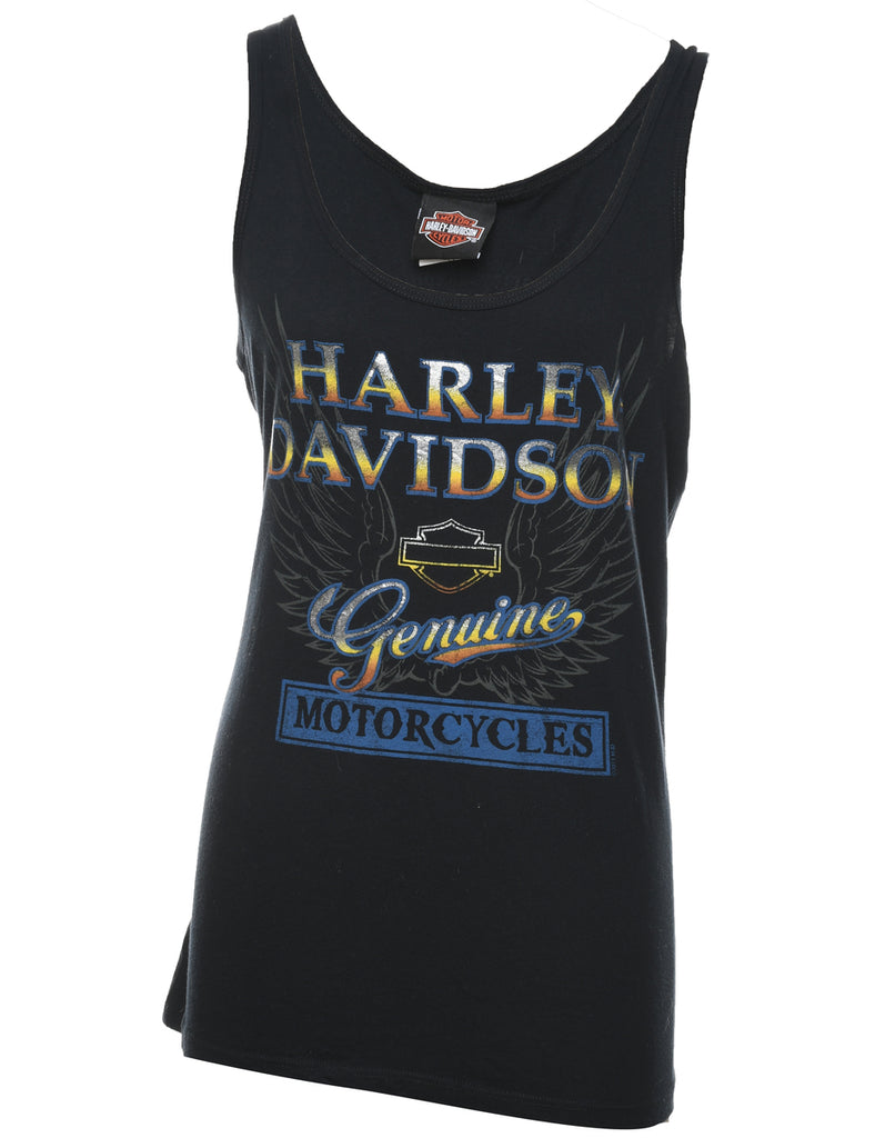 Harley Davidson Black Y2K Vest - L