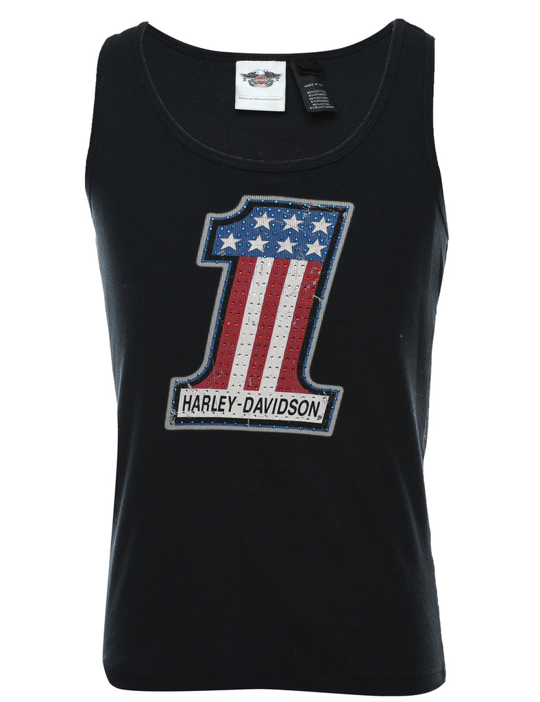 Harley Davidson Embellished Y2K Vest - M