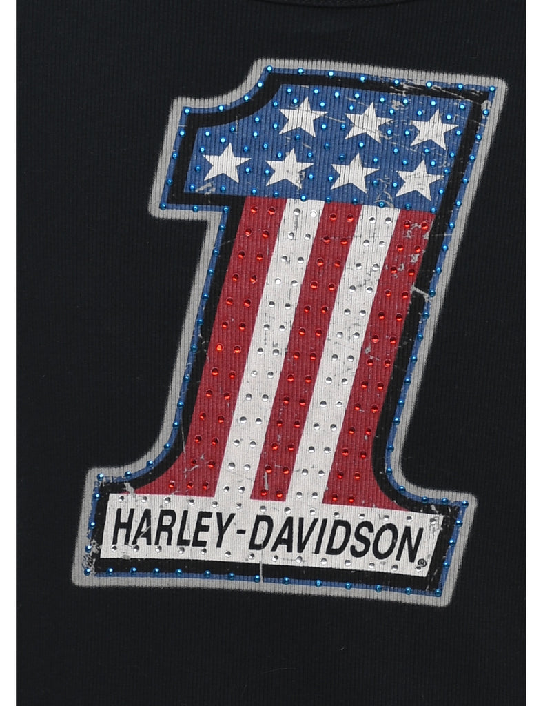 Harley Davidson Embellished Y2K Vest - M