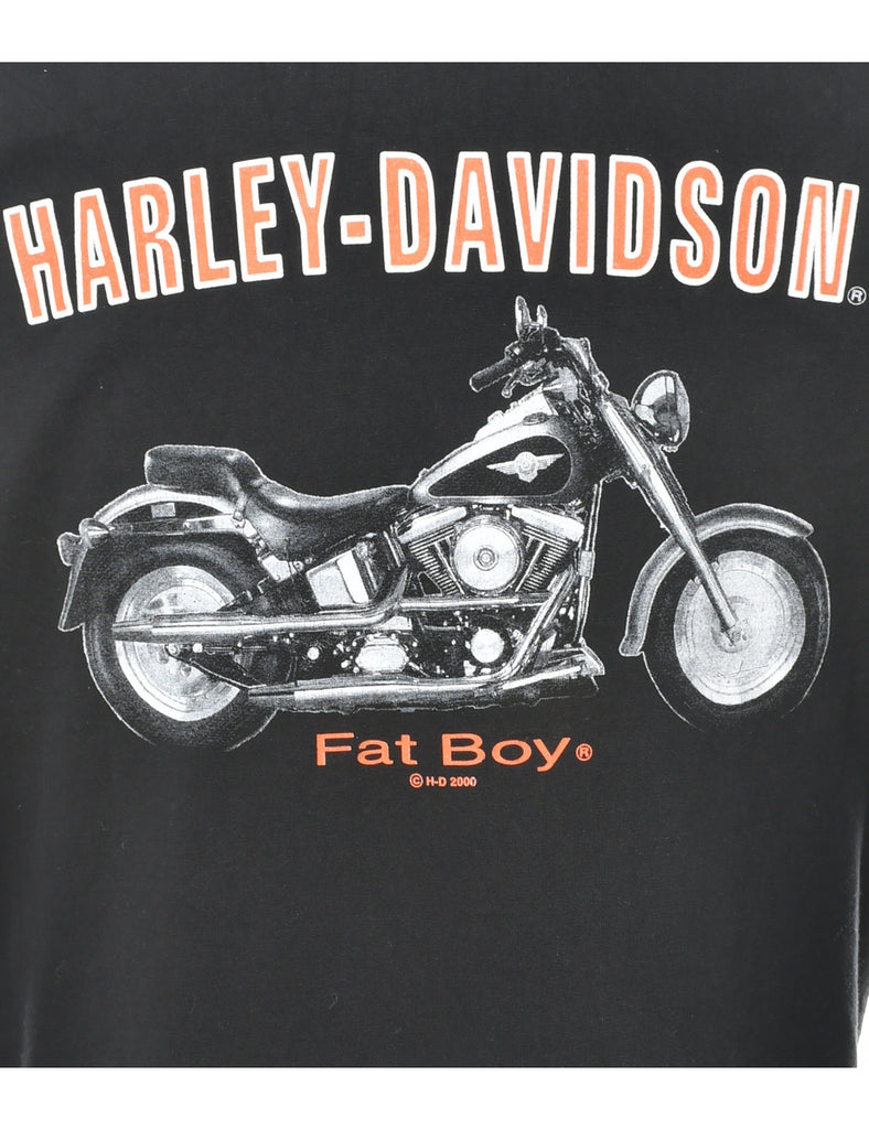 Harley Davidson 'Fat Boy' Printed T-shirt - XL