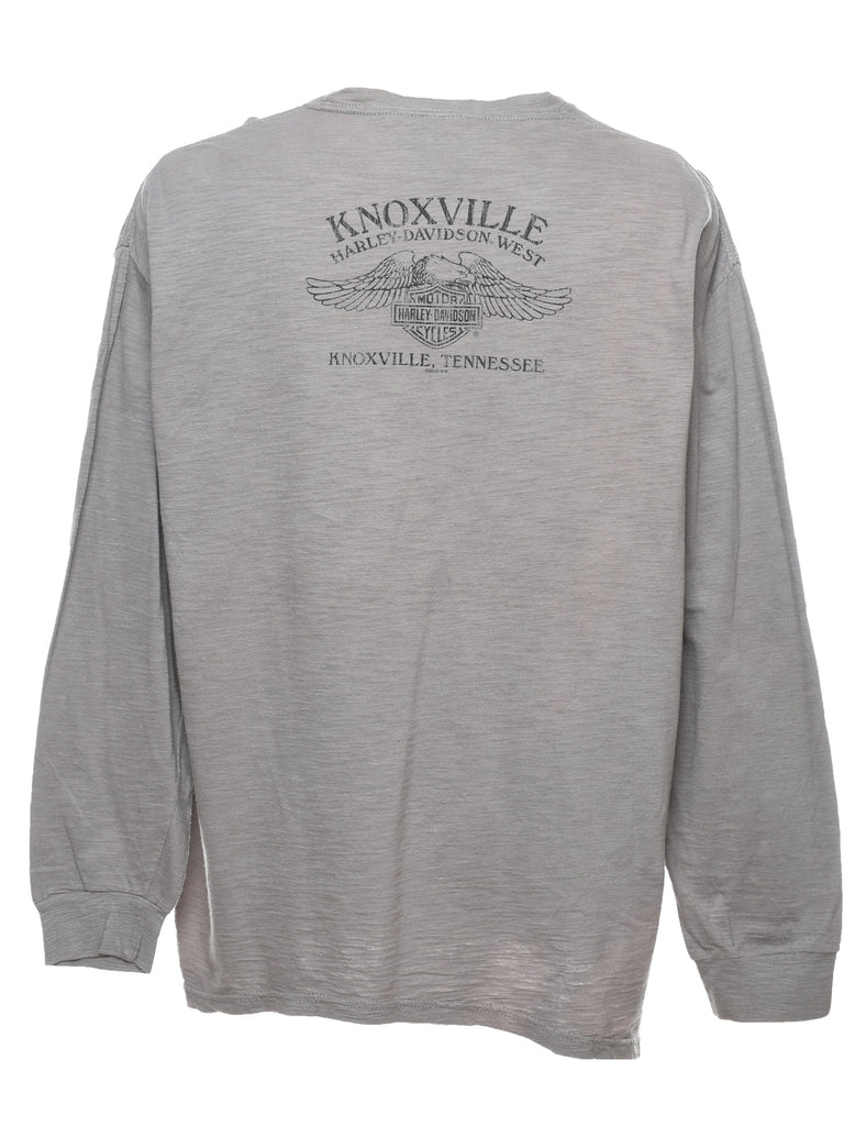 Harley Davidson Grey Printed T-shirt - XL