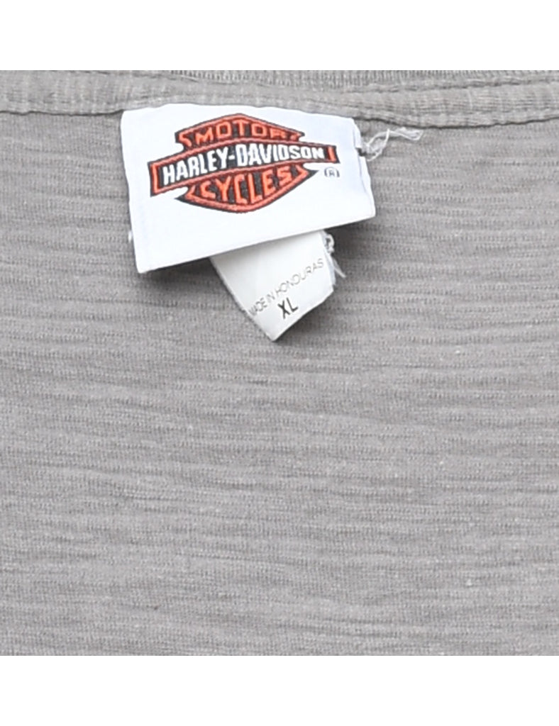 Harley Davidson Grey Printed T-shirt - XL