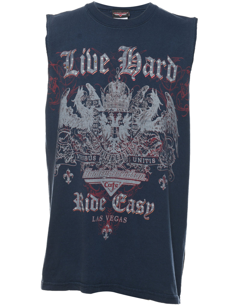 Harley Davidson Live Hard Ride Easy Vest - M