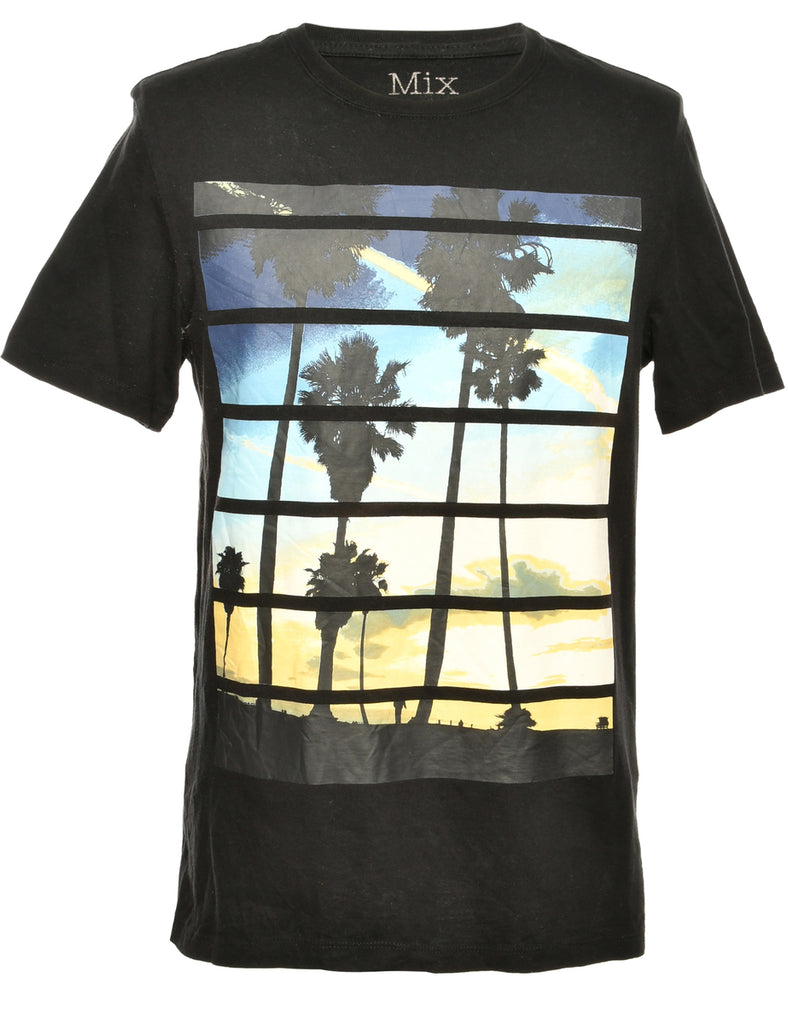 Hawaiian Printed T-shirt - M