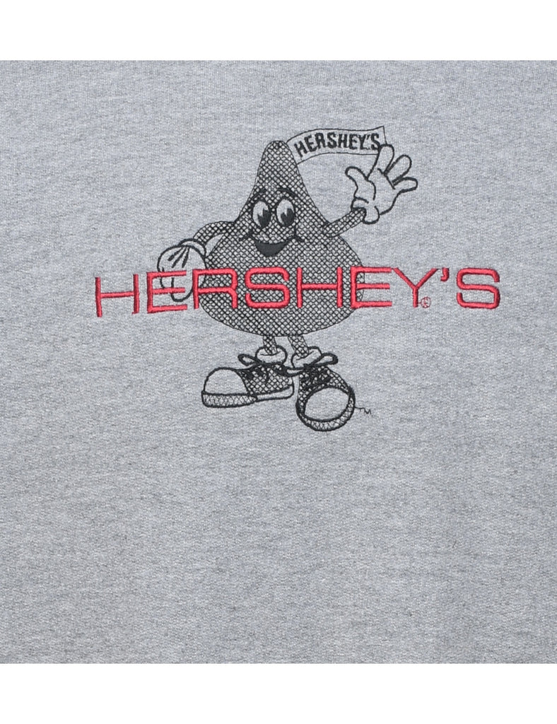 Hershey's Embroidered Grey Sweatshirt - L