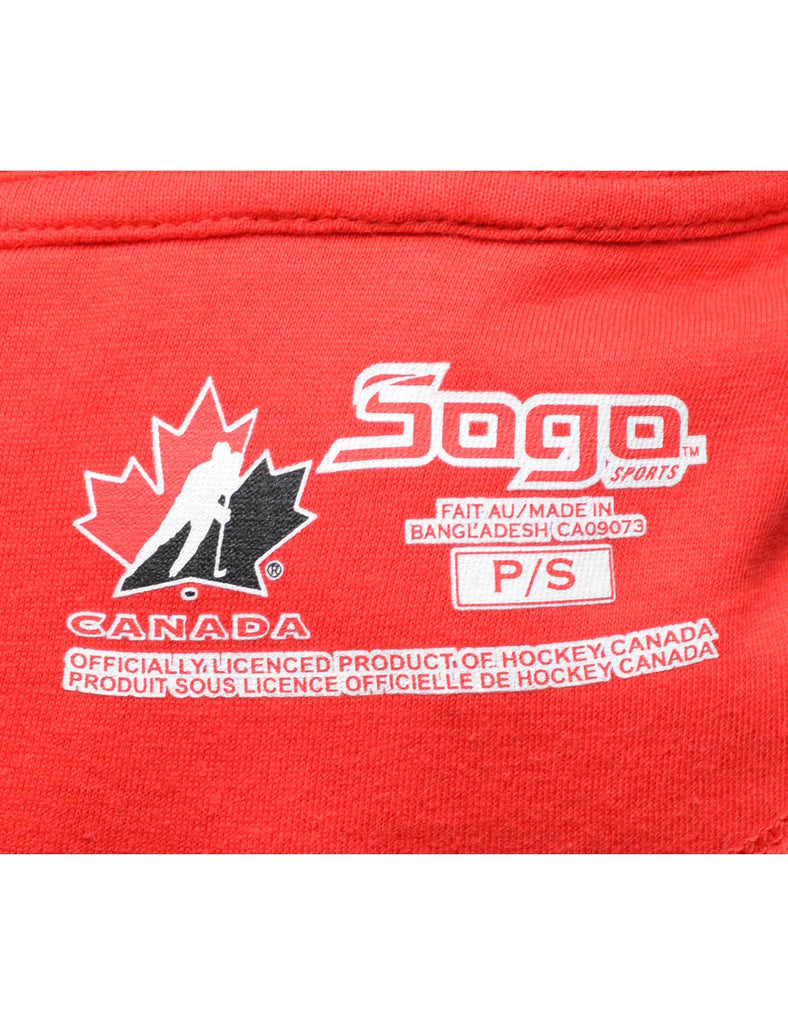 Hockey Petite Canada Printed Hoodie - S