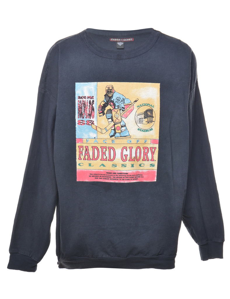 Hockey Printed Sweatshirt - XL
