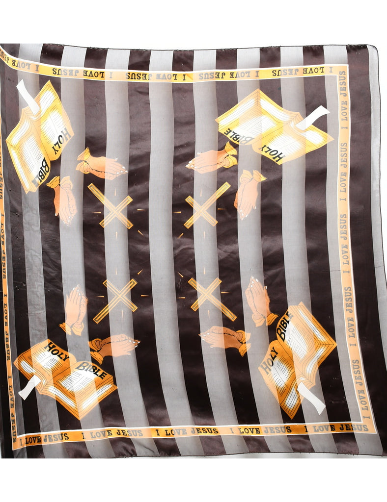 Holy Bible Design Head Scarf - L