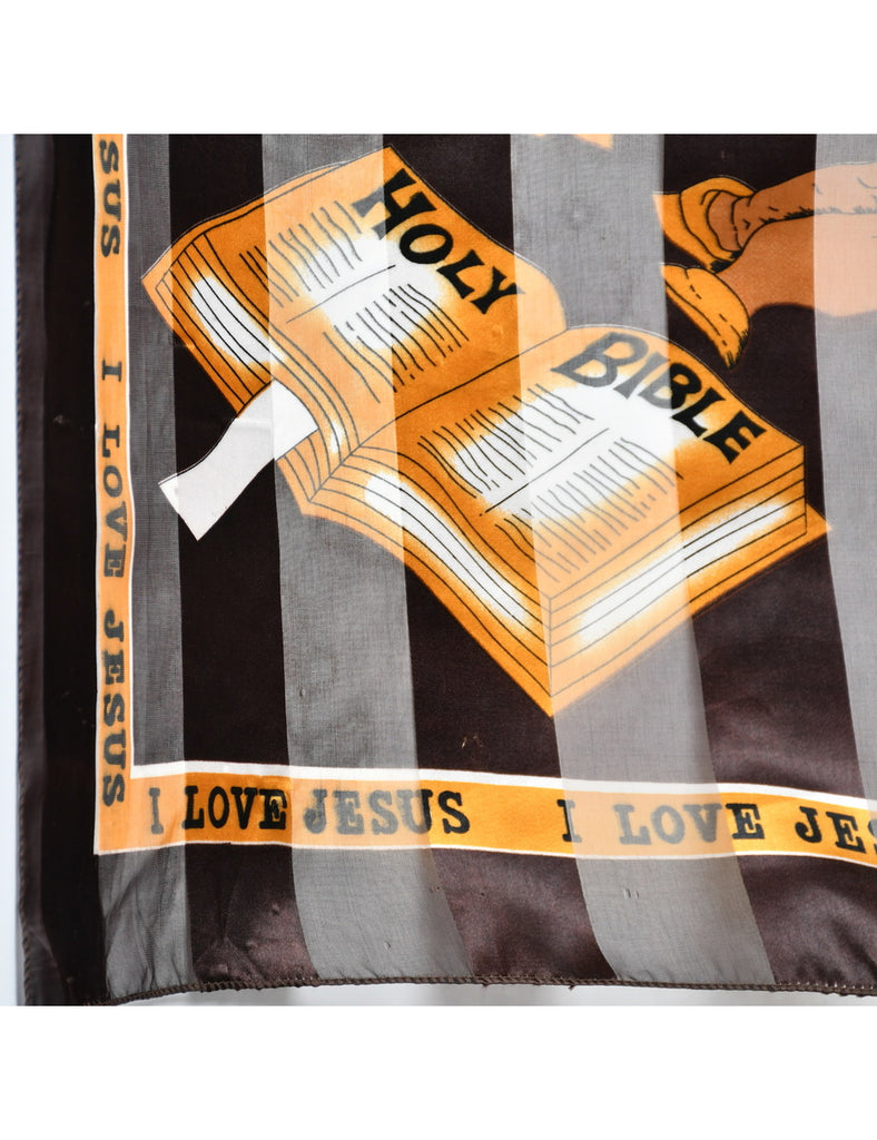 Holy Bible Design Head Scarf - L