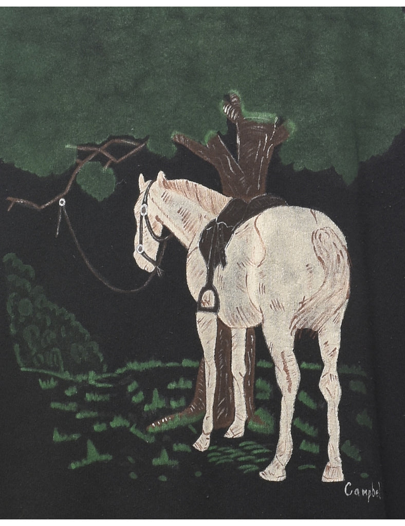 Horse Design Sweatshirt - XL