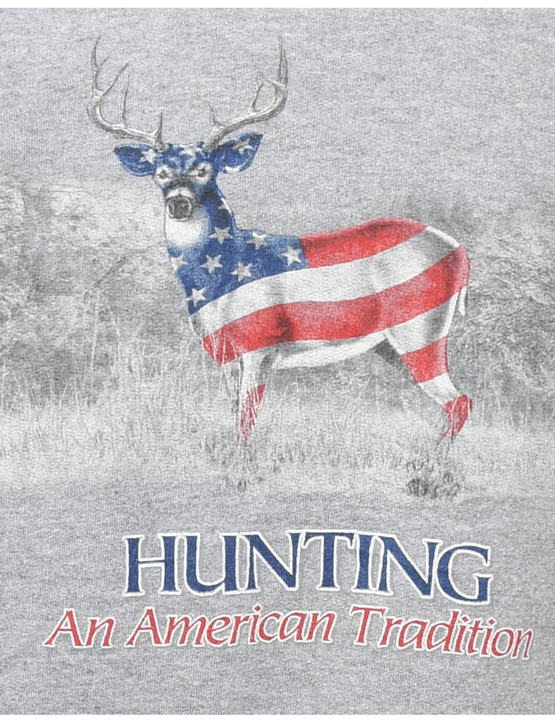 Hunting An American Tradition Printed Sweatshirt - M