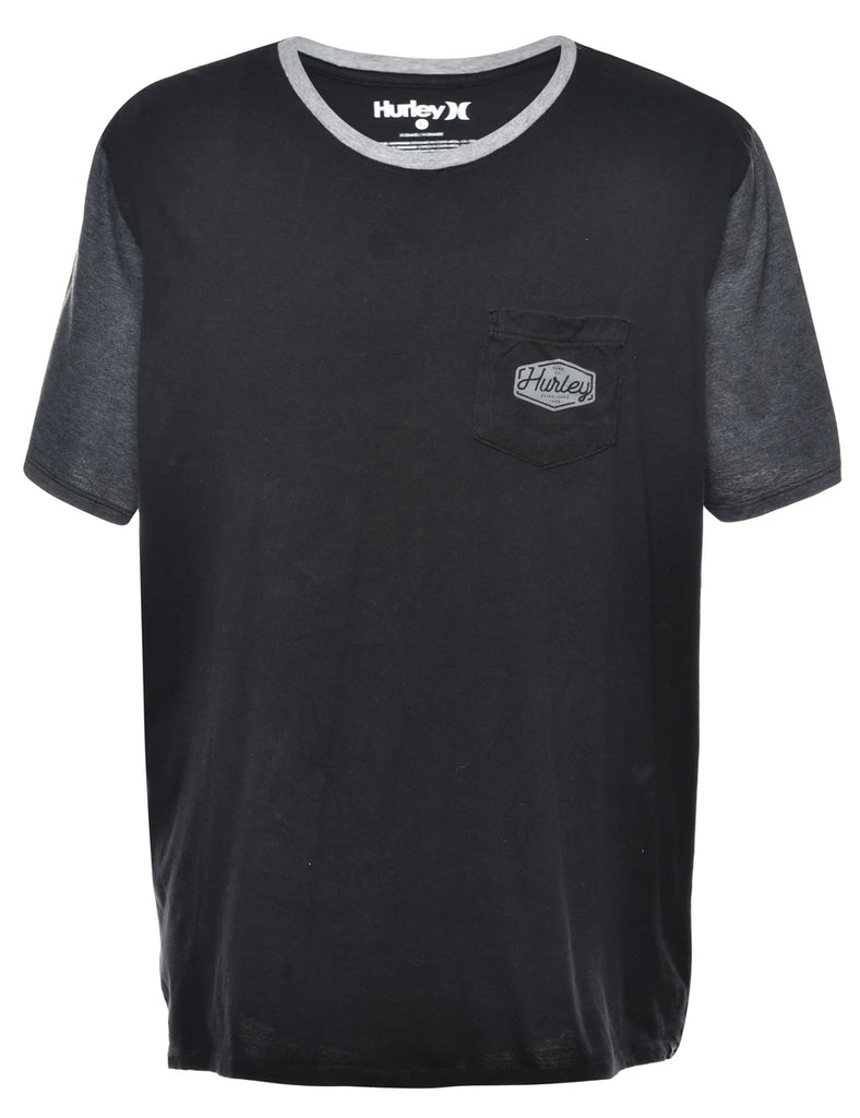 Hurley Black Printed T-shirt - XL