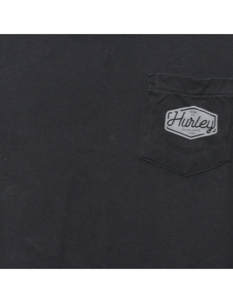 Hurley Black Printed T-shirt - XL