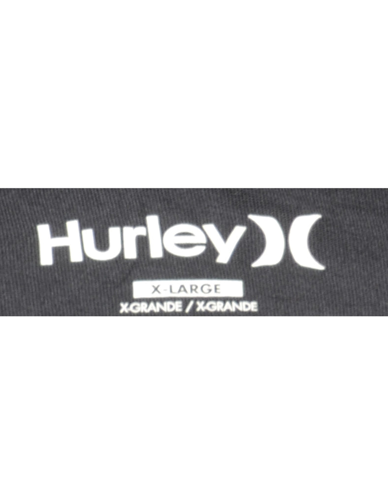 Hurley Black Printed T-shirt - XL