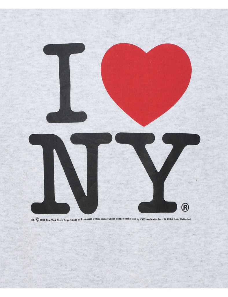 I Love New York Printed Sweatshirt - L