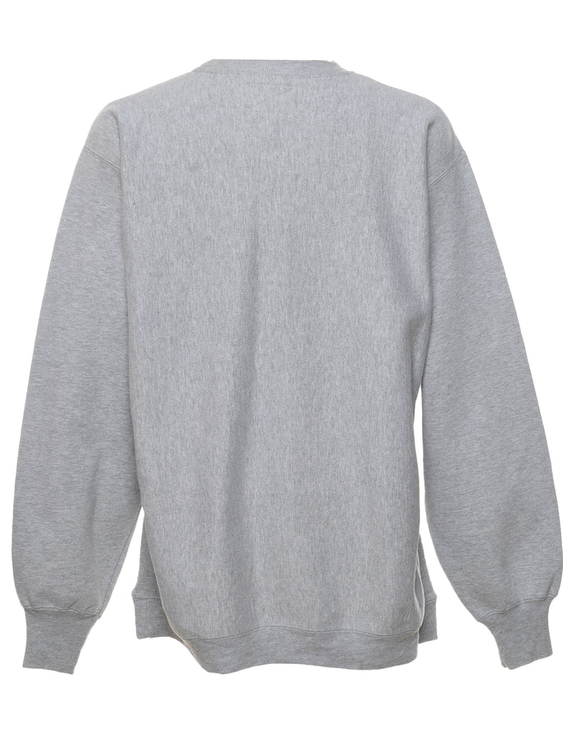 Illinois Grey & Orange Embroidered Sweatshirt - XL