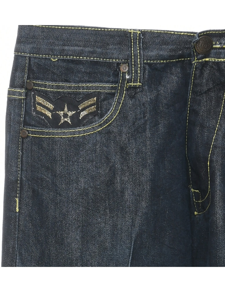 Indigo Straight Fit Jeans - W34 L32