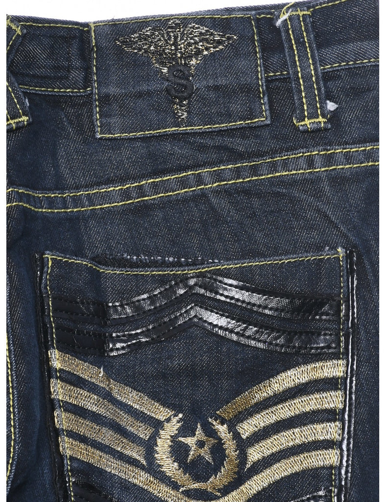 Indigo Straight Fit Jeans - W34 L32