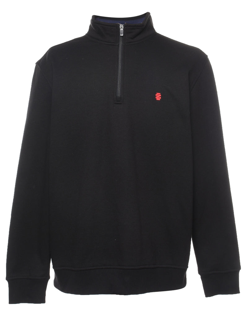 Izod Plain Black Classic Sweatshirt - L