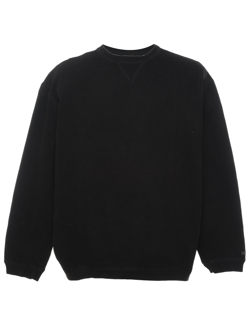 Izod Plain Black Sweatshirt - XL