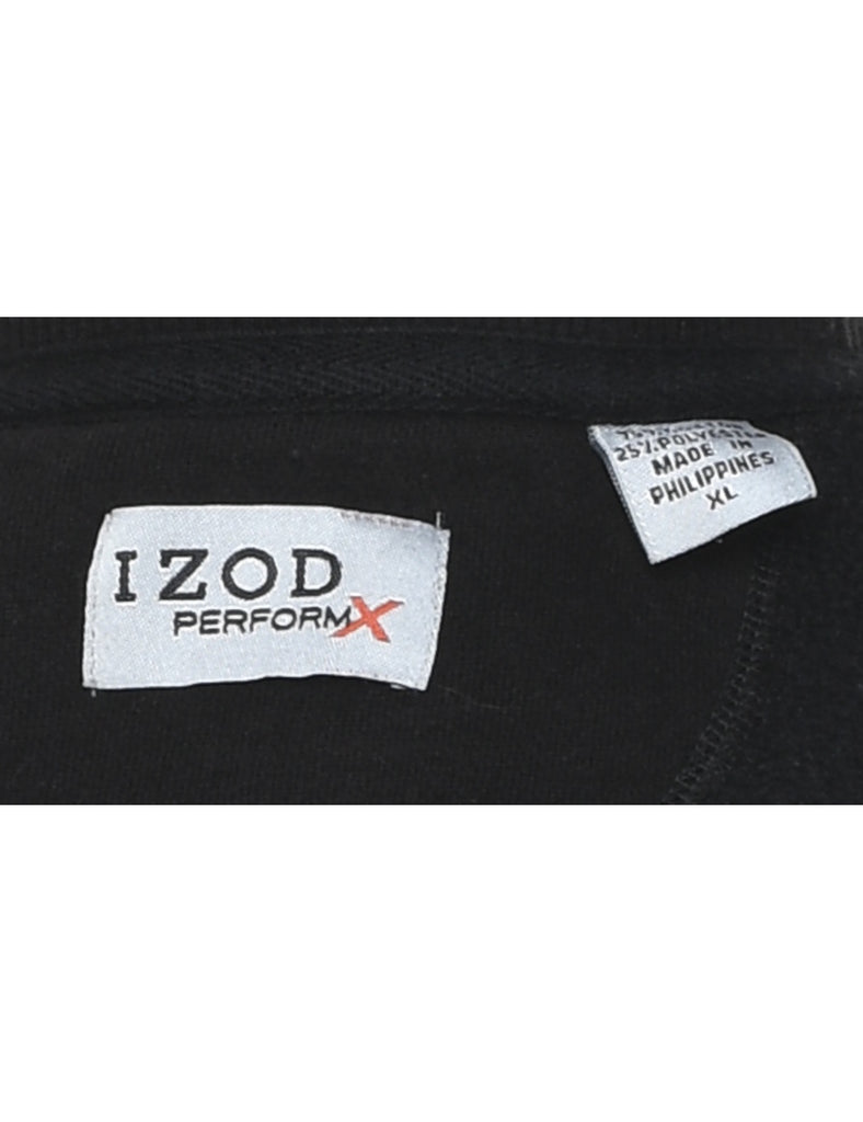 Izod Plain Black Sweatshirt - XL