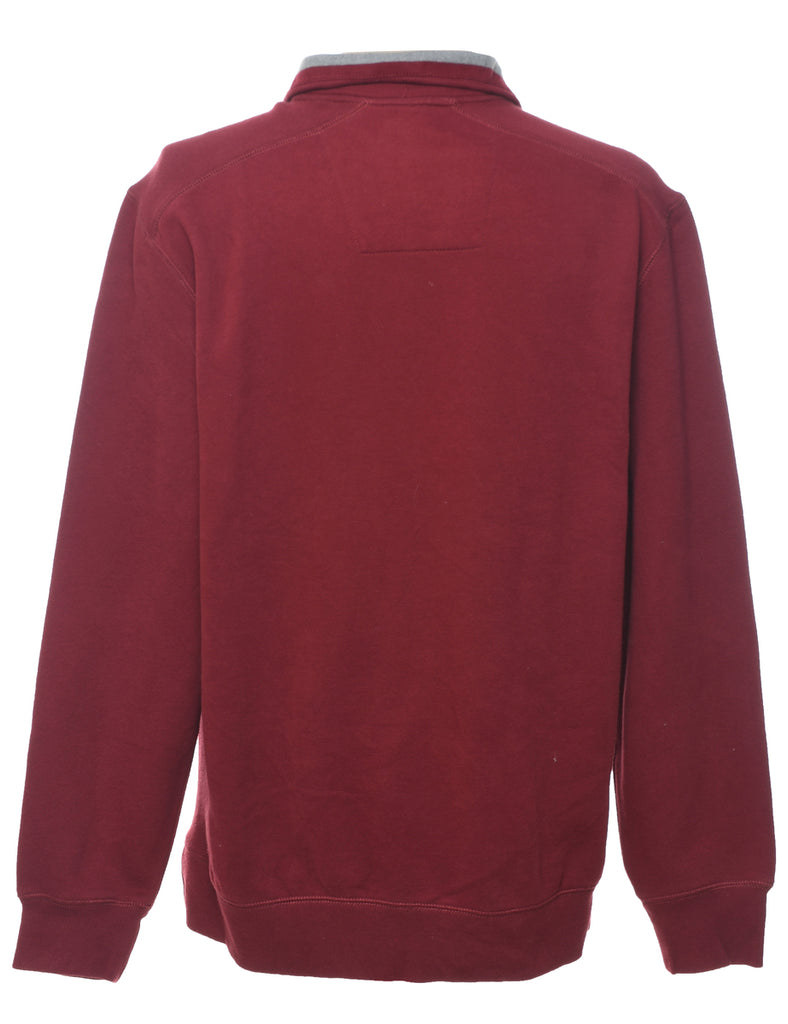Izod Plain Maroon Sweatshirt - L