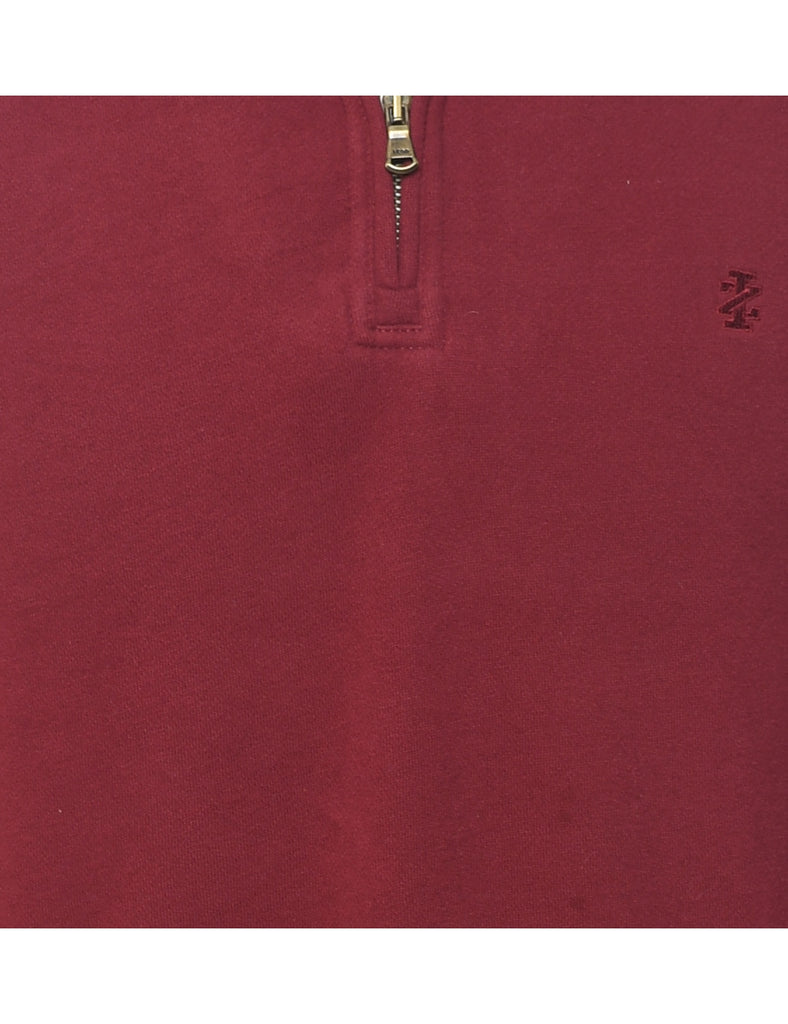 Izod Plain Maroon Sweatshirt - L