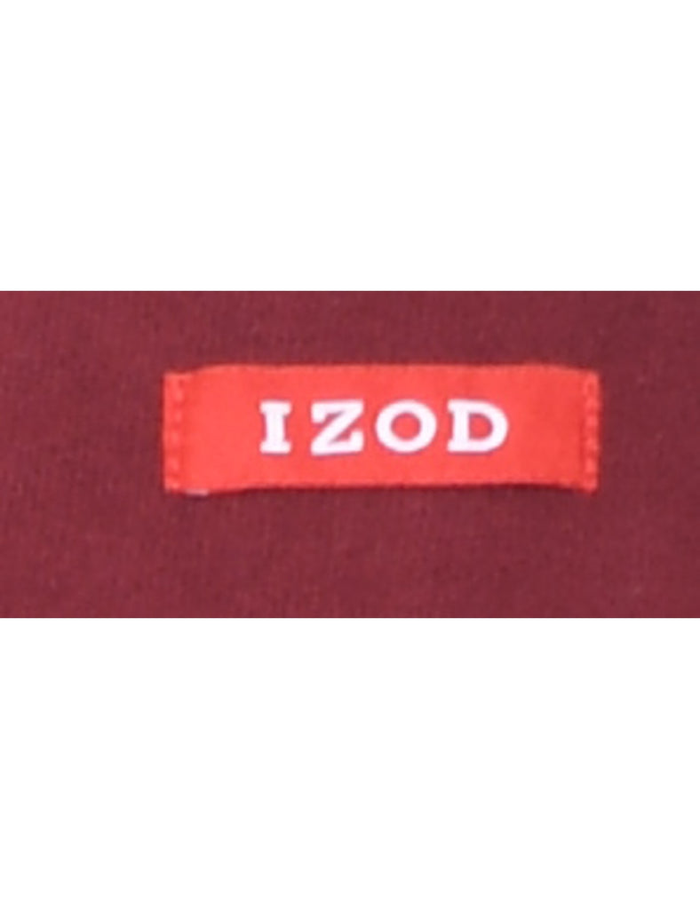 Izod Plain Maroon Sweatshirt - L