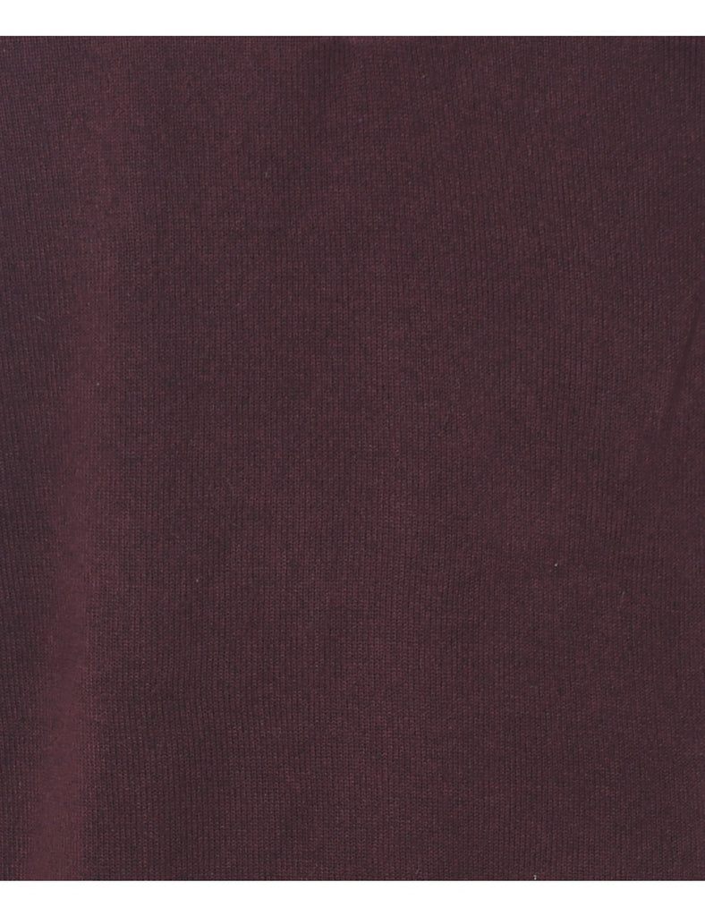 Izod Plain Quarter-Zip Sweatshirt - L