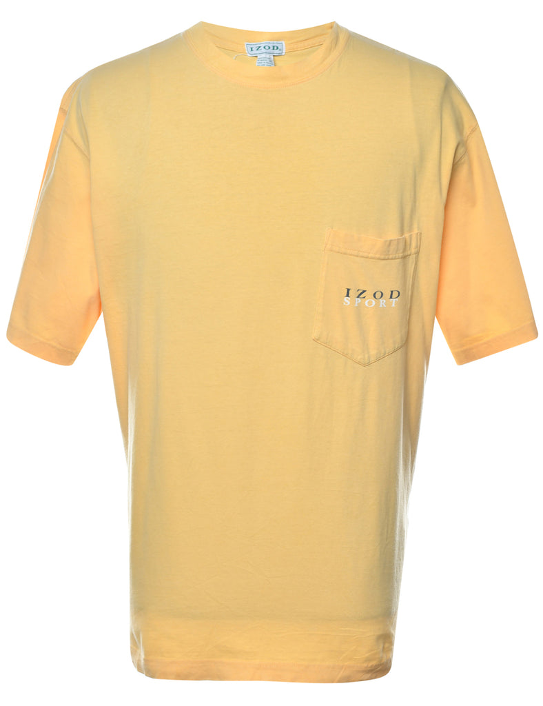 Izod Plain Yellow  T-shirt - XL